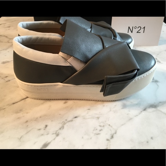 No. 21 Slip on Platform Bow/Knot Sneaker Leather - Picture 4 of 8